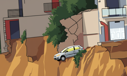 Niscemi: dentro la zona rossa, strade e case collassate